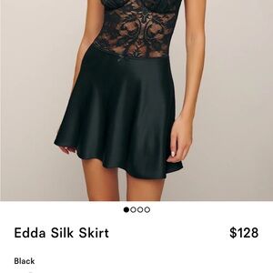 Black Lace Chemise with Sheer Floral Design